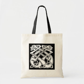 Celtic square pattern - black and white tygkasse