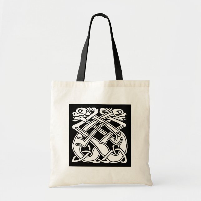 Celtic square pattern - black and white tygkasse (Framsidan)