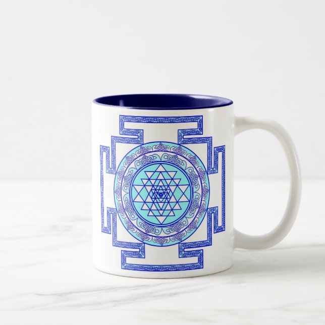 celtic sriyantra Två-Tonad mugg (Höger)