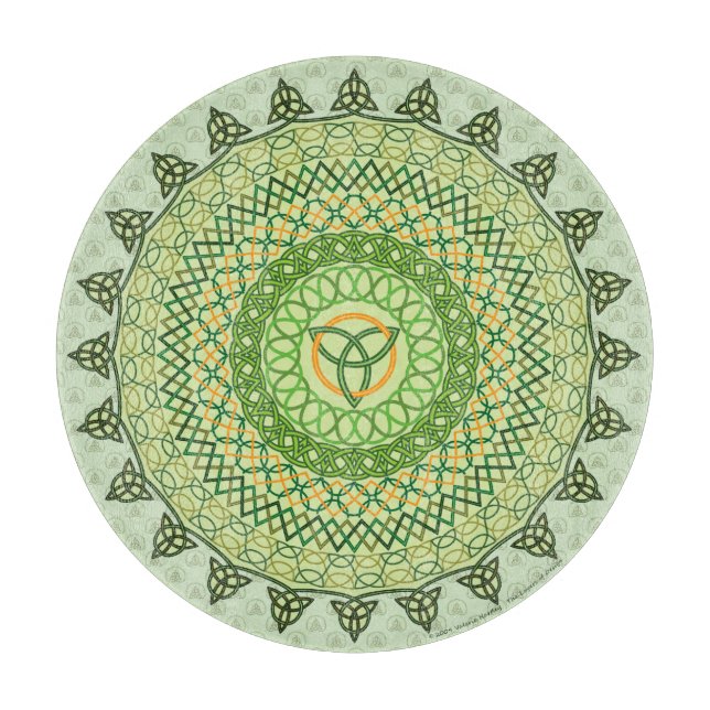 Celtic St. Patty's Day Glass Caking Board (Framsidan)