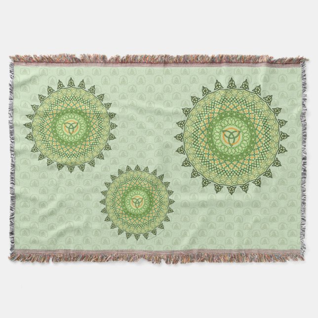 Celtic St. Patty's Day Throw Blanket Mysfilt (Framsidan)