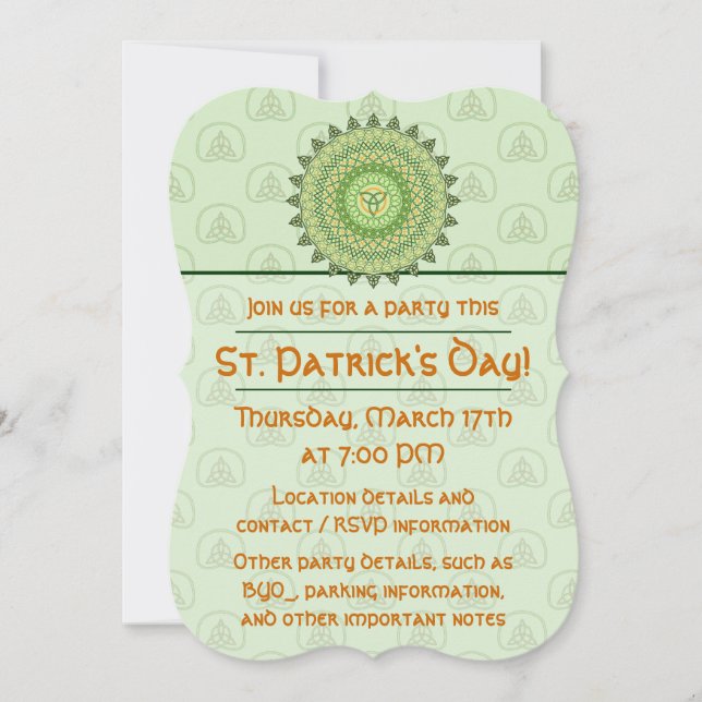 Celtic St. Pattys fest-inbjudan Inbjudningar (Framsida)
