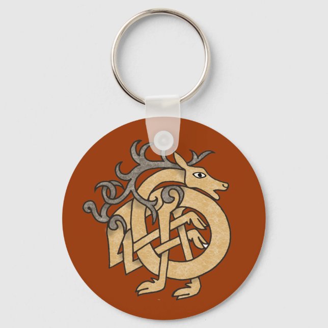 Celtic Stag Nyckelring (Framsida)