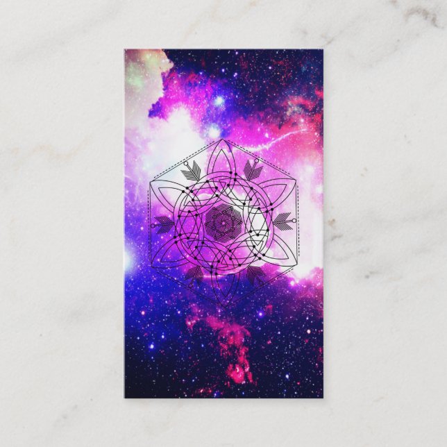 Celtic stam- galax *~*Boho för Aztec Nebula Visitkort (Framsida)