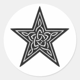 Celtic Star Knot – Ink Emblem Runt Klistermärke