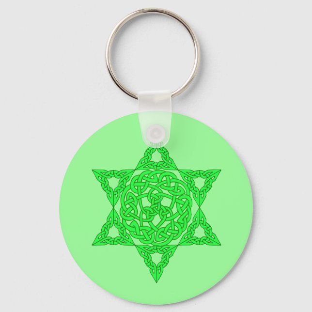 Celtic Star of David Keychain Nyckelring (Framsida)