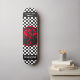 Celtic Stil Dragon & Quote Mini Skateboard Bräda 18,5 Cm