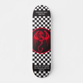 Celtic Stil Dragon & Quote Mini Skateboard Bräda 18,5 Cm