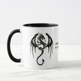 Celtic Stil Dragon & Shakespeare Quote Mugg