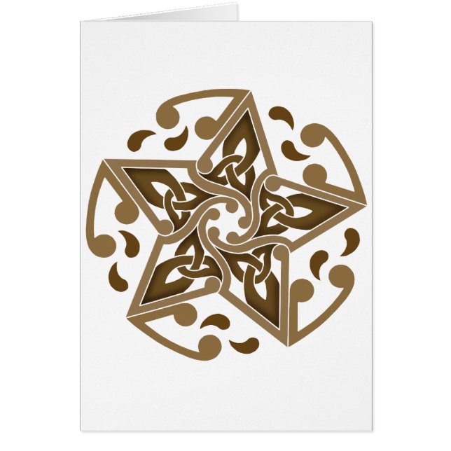 Celtic stjärna hälsningskort (Framsidan)
