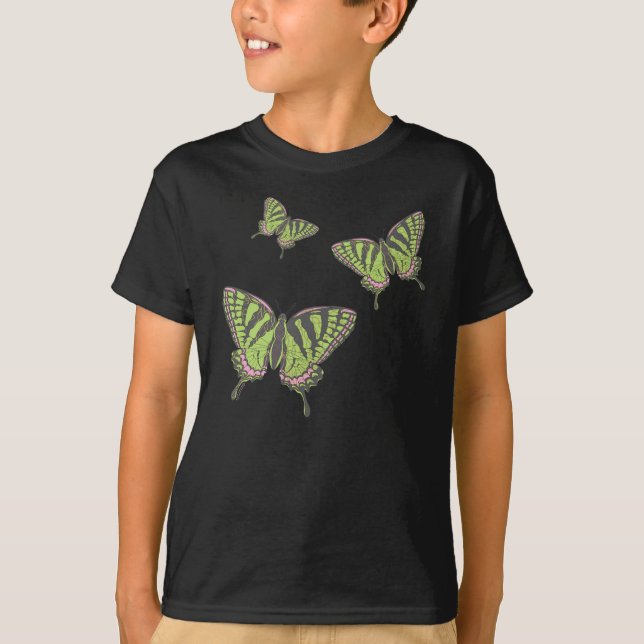 Celtic Swallowtail Barn och Baby Mörk Shirt Tee (Framsida)