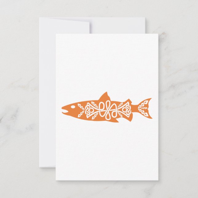 Celtic Symbol Salmon Salmons Fish Ocean Gift Idea Spara Datumet (Framsida)