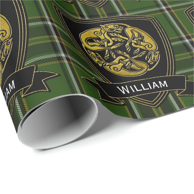 Celtic symbolirländareTartan Presentpapper (Rullad Hörn)