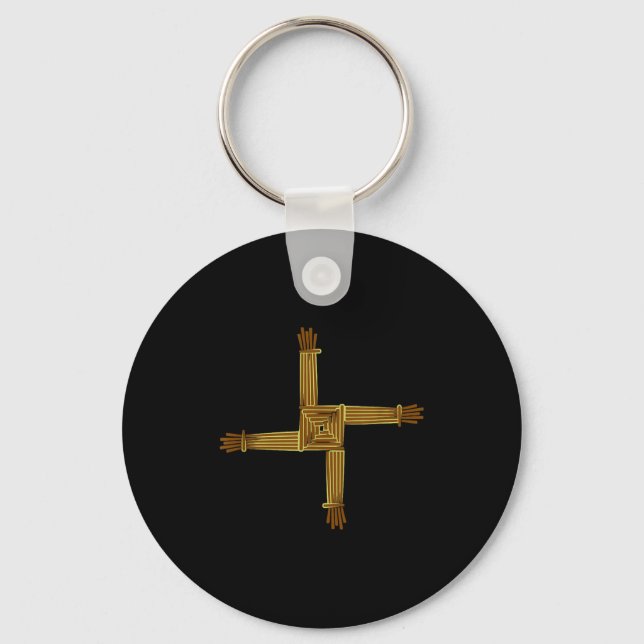 Celtic Symbols Brigid's Cross Celtic Knot Irish Sy Nyckelring (Framsida)