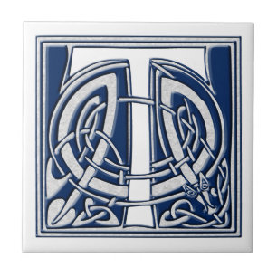 Celtic T Monogram Kakelplatta