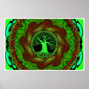 Celtic träd (den upplyst versionen) poster
