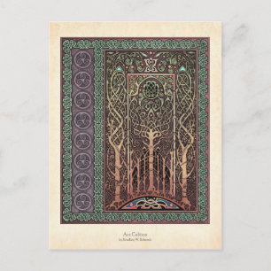 Celtic Träd Design Postcard Vykort