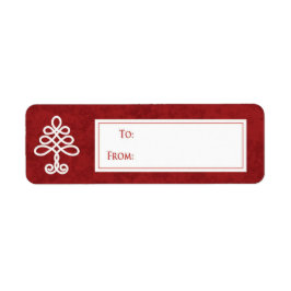 Celtic Träd julklapp Returadress Etikett