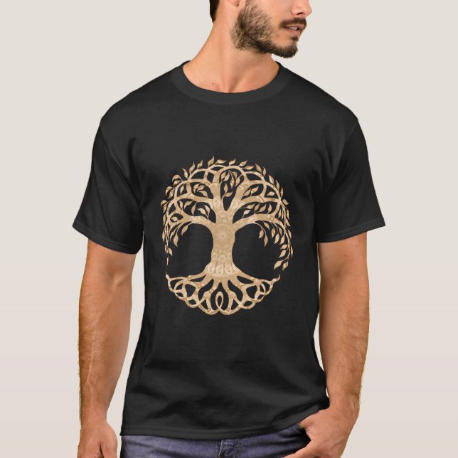 Celtic Träd-symbol för och T Shirt (Framsida)