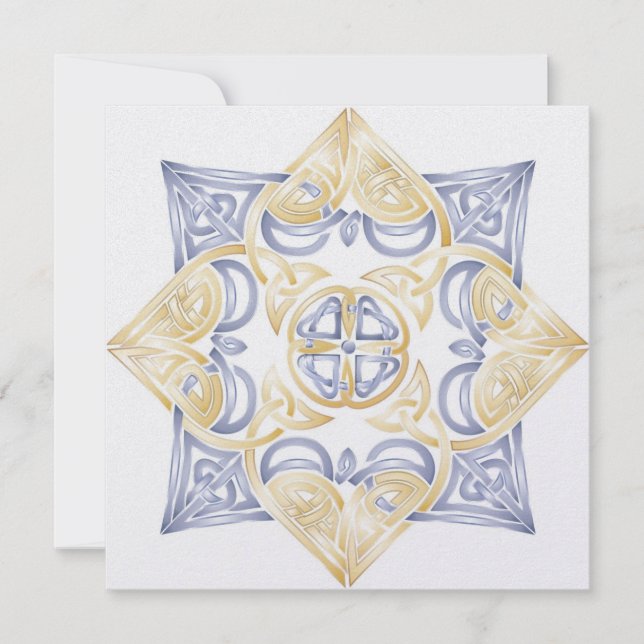 Celtic (traditionell) bröllopfnurrainbjudan, inbjudningar (Framsida)