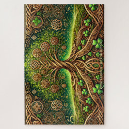 Celtic Tree of Life, Intricate Knotwork Irish Pussel