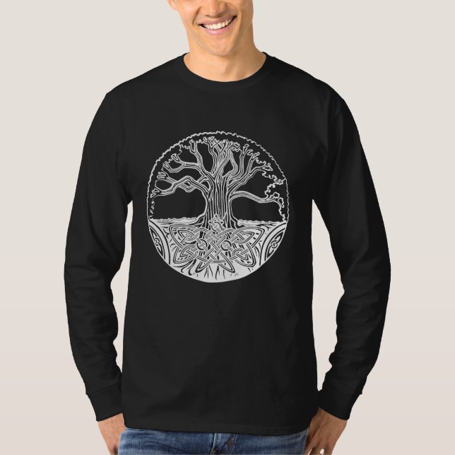 Celtic Tree Of Life Ireland T Shirt (Framsida)