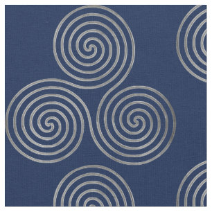 Celtic trefaldiga Spirale en fodrar silver Tyg