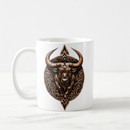 Celtic Tribal Taurus Zodiac Mug Kaffemugg
