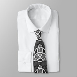 .Celtic Trinity Knot Black, Grått, White Tie Slips