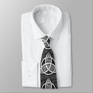 .Celtic Trinity Knot Black, Grått, White Tie Slips