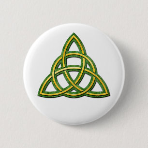 Celtic Trinity Knot eller Triquetra Button Knapp