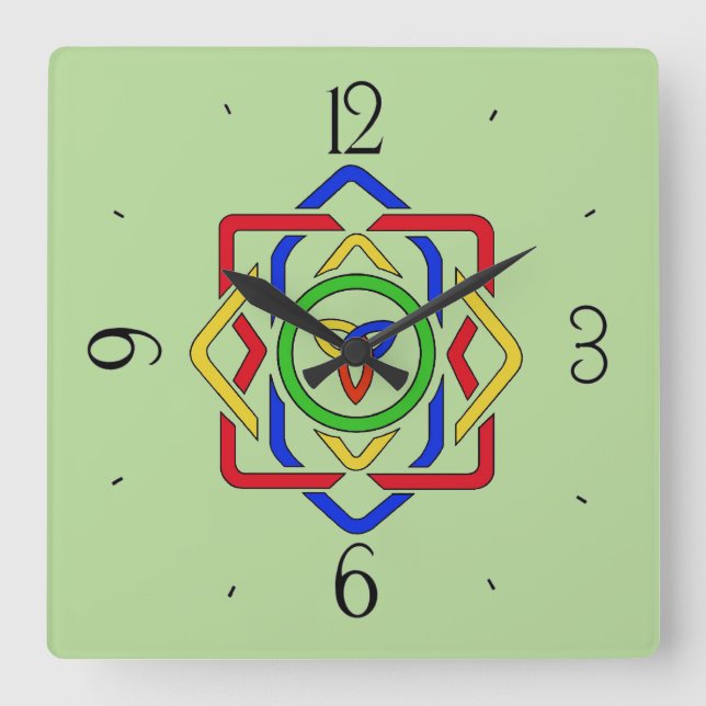 Celtic Trinity Knot Fyrkantig Klocka (Framsida)