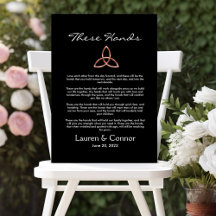 Celtic Trinity Knot Irish Bröllop Vows Handfastset