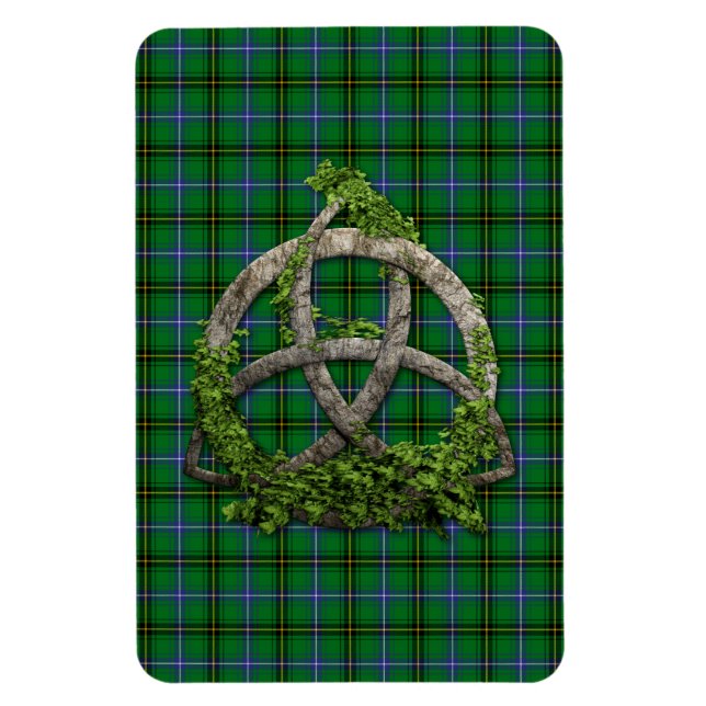 Celtic Trinity Knot och Klan Henderson Tartan Magnet (Vertikal)