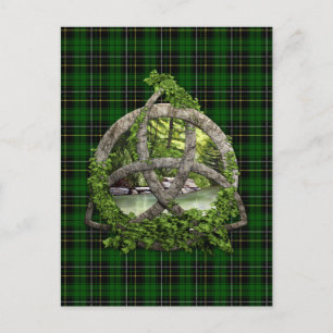 Celtic Trinity Knot och Klan MacAlpine Tartan Vykort