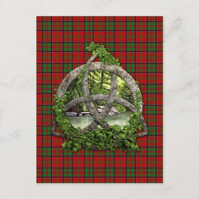 Celtic Trinity Knot och Klan MacDonald of Glencoe Vykort (Framsida)