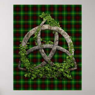 Celtic Trinity Knot och Klan Martin Tartan Poster