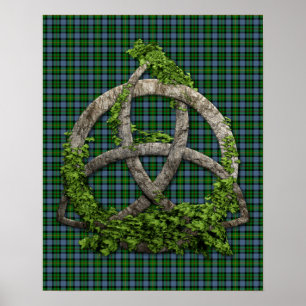 Celtic Trinity Knot och Klan Smith Tartan Poster