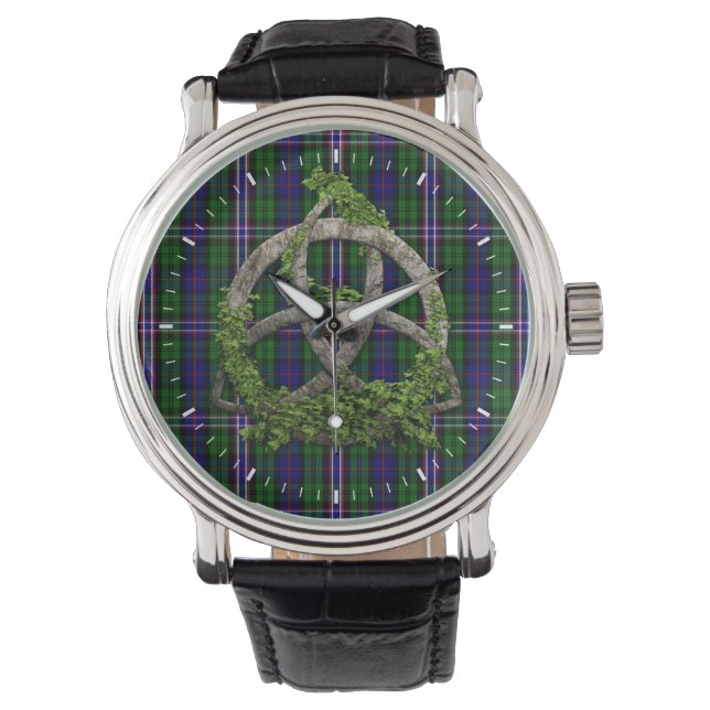 Celtic Trinity Knot och Scottish National Tartan Armbandsur (Framsida)