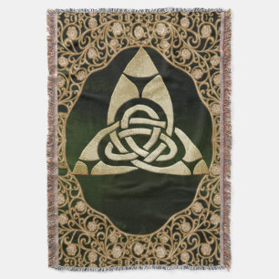 Celtic Trinity Knot on Forest Shadows Filt