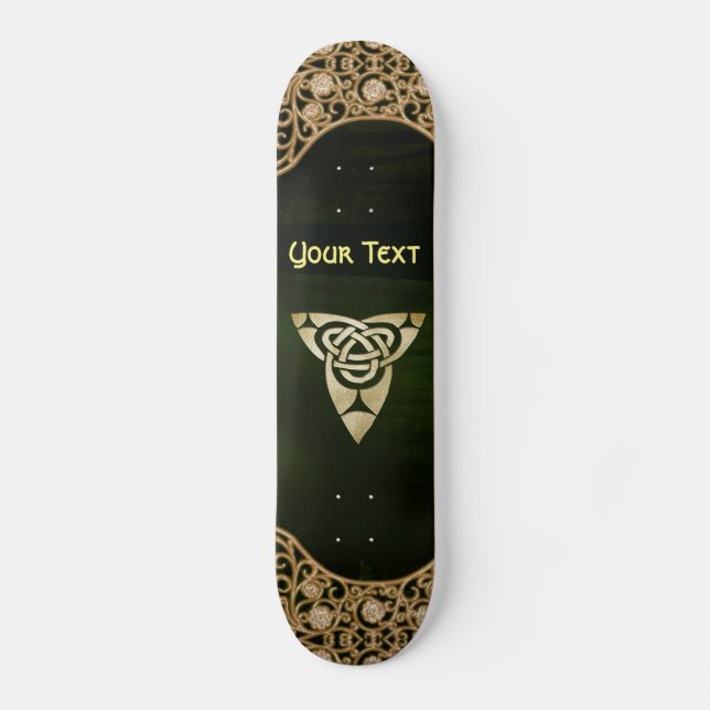 Celtic Trinity Knot on Forest Shadows Mini Skateboard Bräda 18,5 Cm (Framsida)