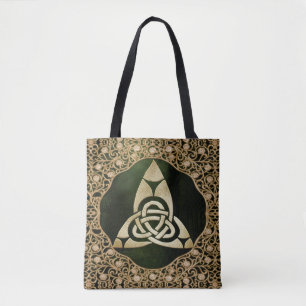 Celtic Trinity Knot on Forest Shadows Tygkasse