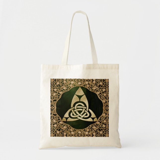 Celtic Trinity Knot on Forest Shadows Tygkasse (Framsidan)