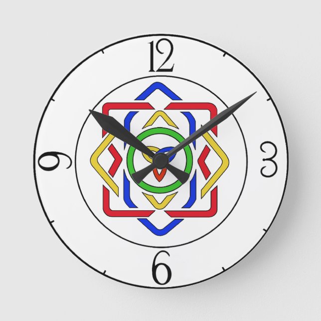 Celtic Trinity Knot Rund Klocka (Framsida)