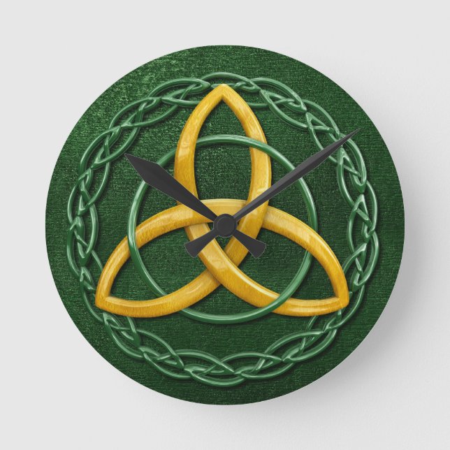 Celtic Trinity Knot Rund Klocka (Framsida)
