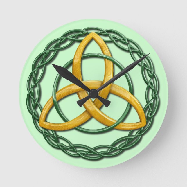 Celtic Trinity Knot Rund Klocka (Framsida)
