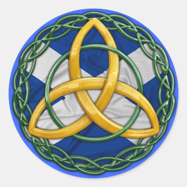 Celtic Trinity Knot Runt Klistermärke (Framsida)