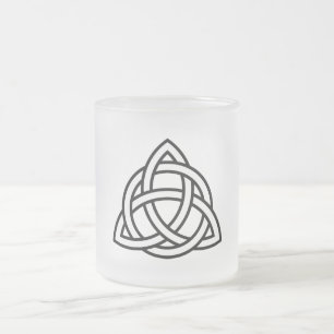 Celtic Trinity Knot Triquetra Symbol Frostad Glasmugg