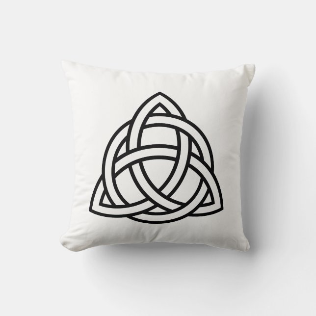Celtic Trinity Knot Triquetra Symbol Kudde (Framsida)