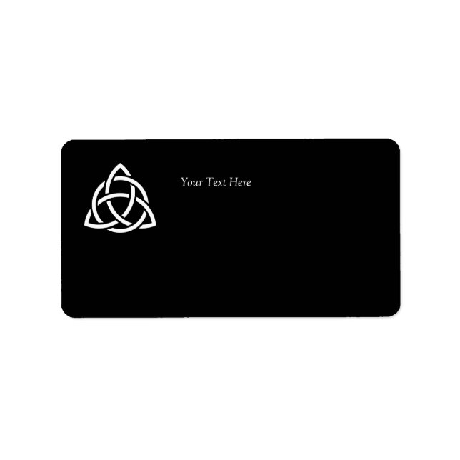 Celtic Trinity Knot Triquetra Symbol Personlig Adressetikett (Framsidan)
